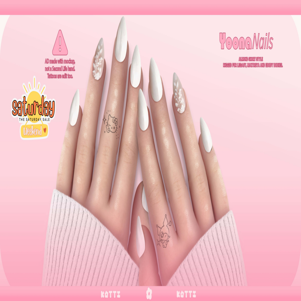 Yoona Nails - Legacy/Maitreya/Reborn	&lt;a href=&quot;http://maps.secondlife.com/secondlife/Dream%20Lake/122/130/184&quot;&gt;Teleport&lt;/a&gt;