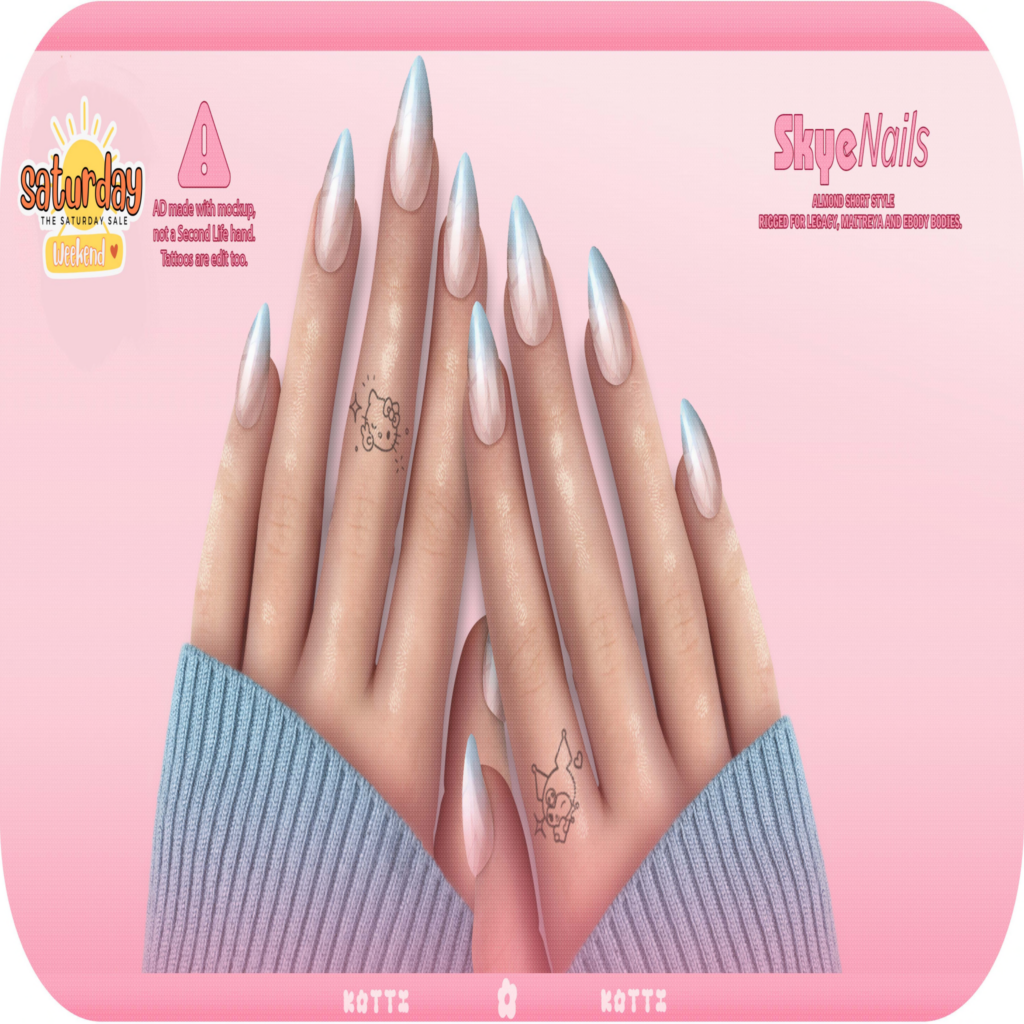 Skye Mesh Nails - Legacy/Maitreya/Reborn	&lt;a href=&quot;http://maps.secondlife.com/secondlife/Dream%20Lake/124/124/184&quot;&gt;Teleport&lt;/a&gt;