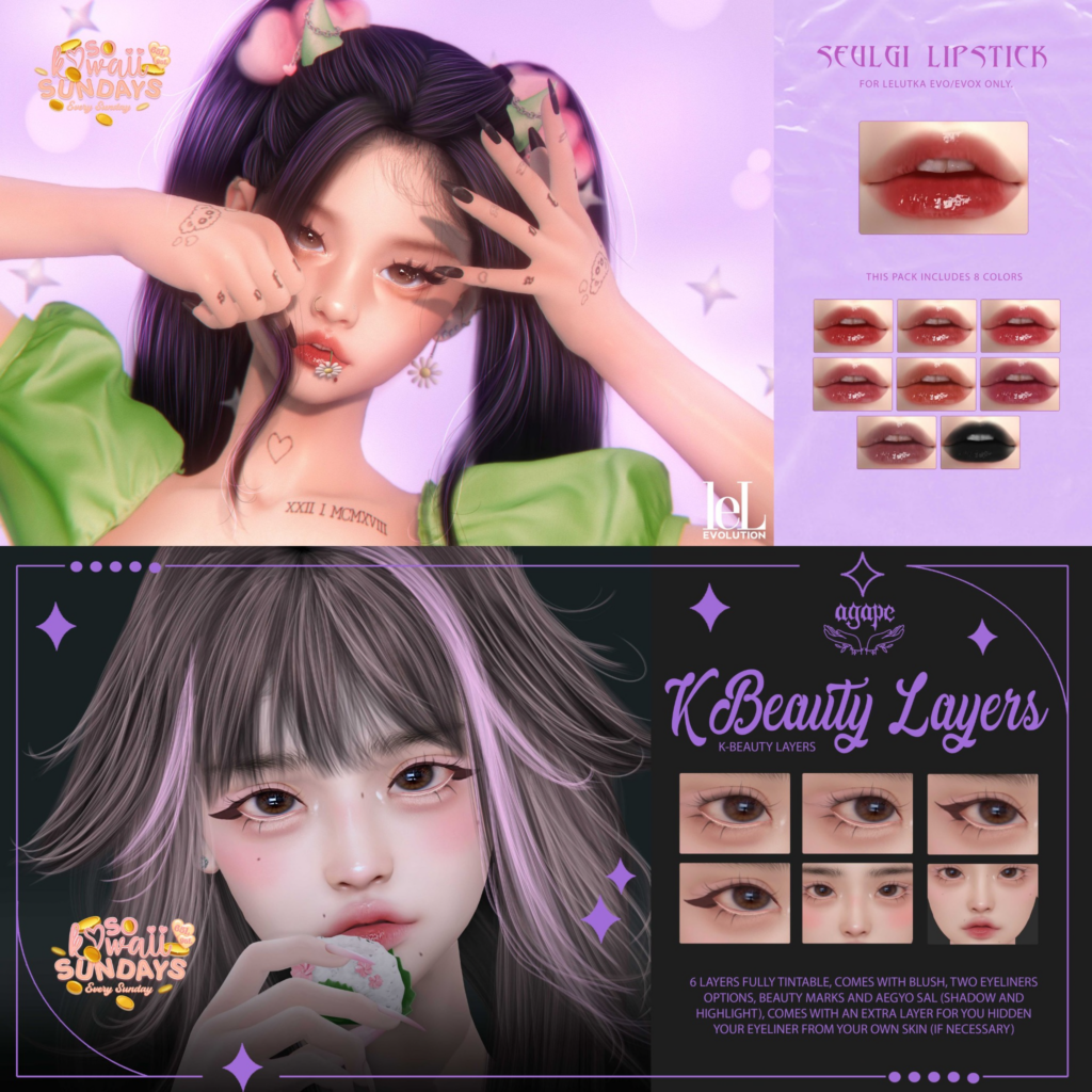 Seulgi Lipstick - Evo/EvoX | K Beauty Layers Cosmetics - EvoX	&lt;a href=&quot;https://maps.secondlife.com/secondlife/Dream%20Lake/124/124/184&quot;&gt;Teleport&lt;/a&gt;