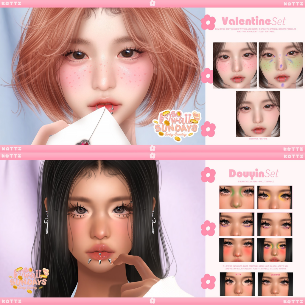 Valentine Cosmetics - EvoX | Doyuin Cosmetics - EvoX	&lt;a href=&quot;https://maps.secondlife.com/secondlife/Dream%20Lake/124/124/184&quot;&gt;Teleport&lt;/a&gt;