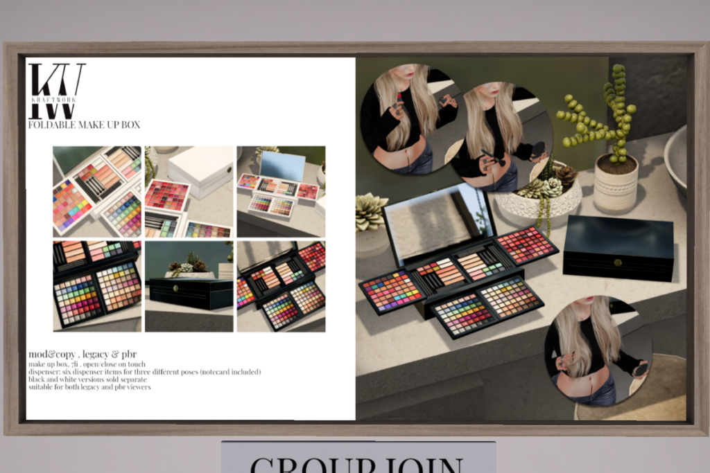 Foldable Makeup Box, L$299 each