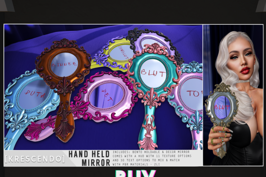 Hand Held Mirror Holdable, L$299