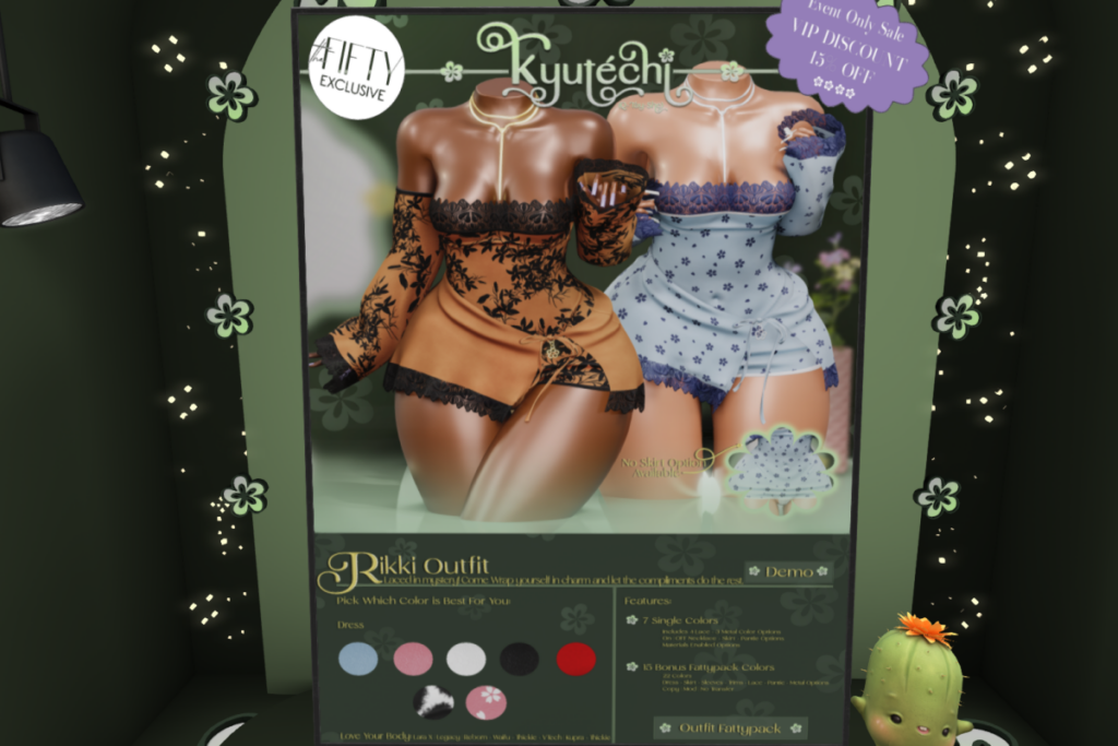 Rikki Outfit - Inithium/LegacyMaitreyaX/Reborn/+mods, L$310 each/L$1699 FP
