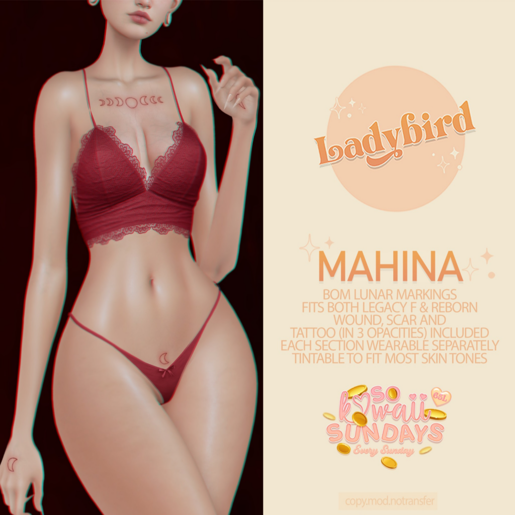 Mahina Tattoos - BOM	&lt;a href=&quot;http://maps.secondlife.com/secondlife/Applesauce/218/25/990&quot;&gt;Teleport&lt;/a&gt;