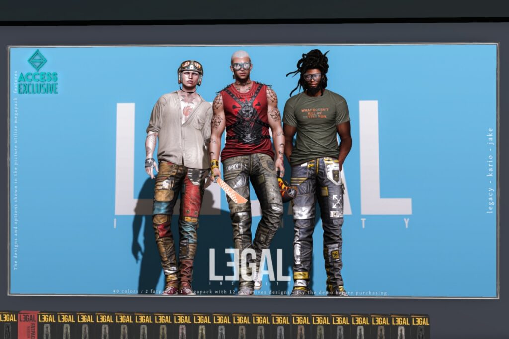 Digger Pants - Jake/Kario/Legacy, L$360 each/L$1900 FP