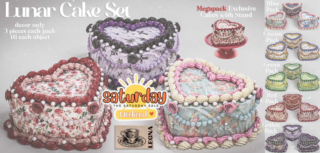 Lunar Cake Decor Set	&lt;a href=&quot;http://maps.secondlife.com/secondlife/Dream%20Lake/125/123/184&quot;&gt;Teleport&lt;/a&gt;