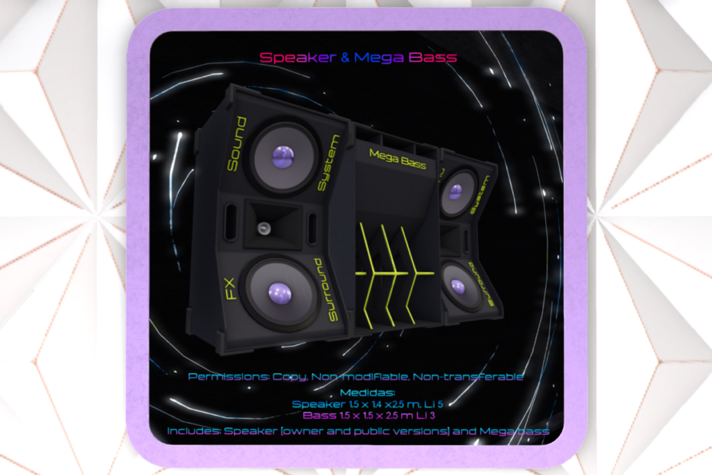 Speaker &amp; Mega Bass Decor, L$249