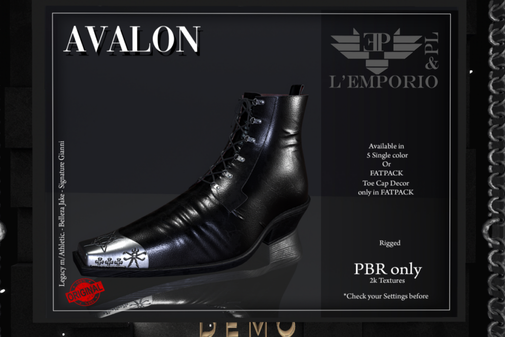 Avalon Shoes - Gianni/Jake/Legacy, L$300 each/L$1500 FP
