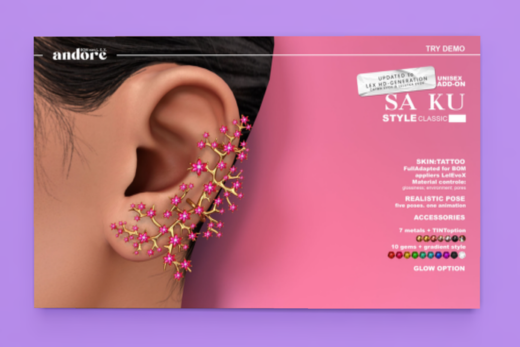 Saku Acc+Ears -Classic/L.E.X	&lt;a href=&quot;http://maps.secondlife.com/secondlife/Marlin/123/79/26&quot;&gt;TELEPORT&lt;/a&gt;