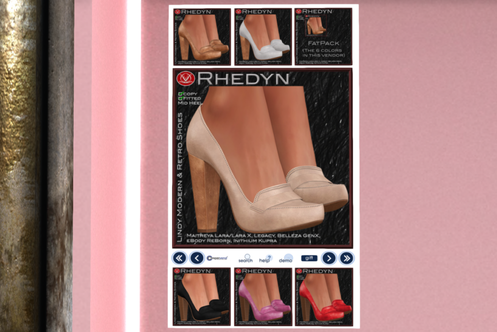 Rhedyn Heels - GenX/Inithium/Legacy/Maitreya/Reborn, L$140 each/L$418 FP