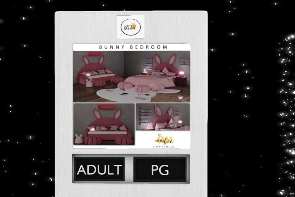 Bunny Bedroom, L$59 each pull/L$1999 each FP