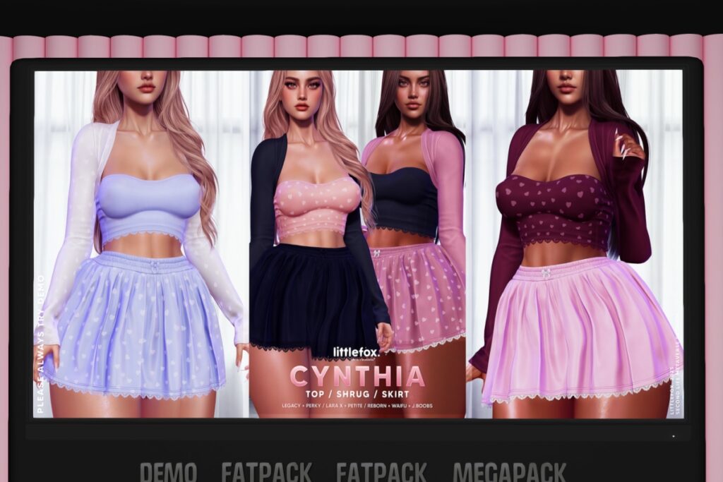 Cynthia Outfit - Legacy/MaitreyaX/Reborn/+mods, L$279 each/L$1499 each FP/L$1999 MP