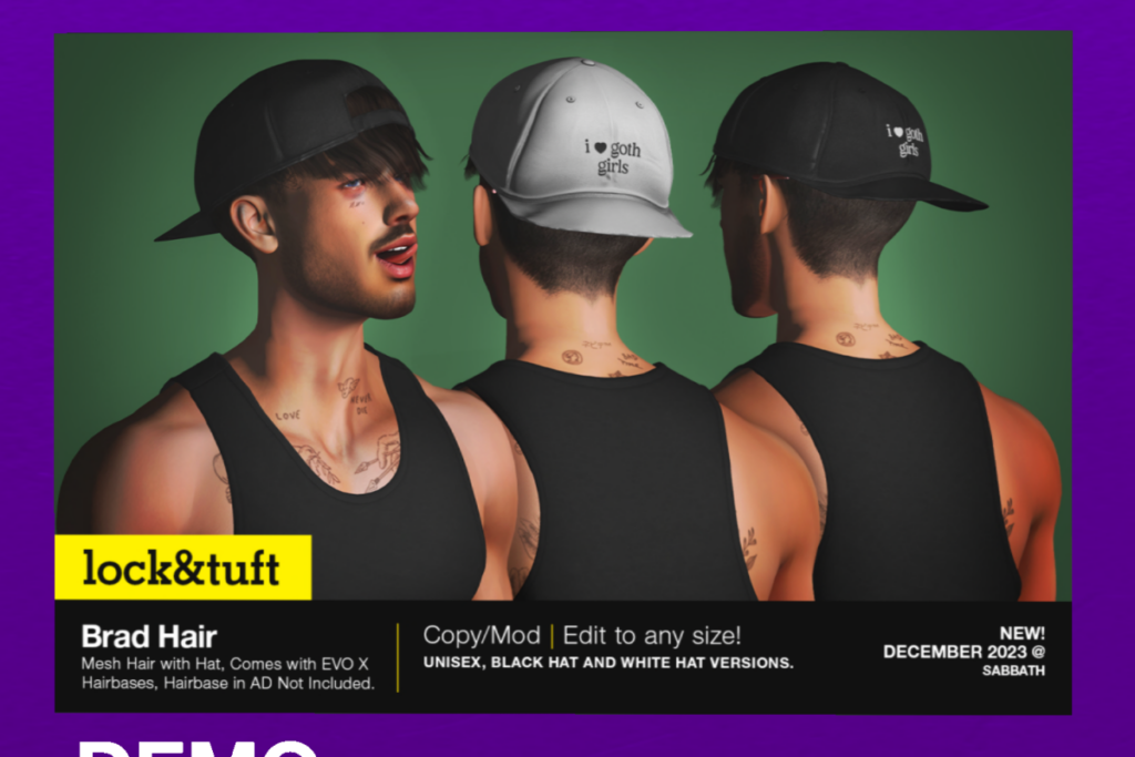 Brad Hair	&lt;a href=&quot;http://maps.secondlife.com/secondlife/Oblivion/17/32/1338&quot; target=&quot;_blank&quot;&gt;Teleport&lt;/a&gt;