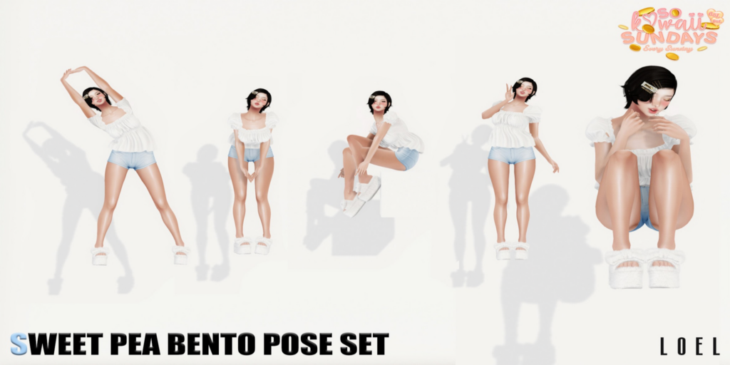 Sweet Pea Poses	&lt;a href=&quot;http://maps.secondlife.com/secondlife/Stargazer%20Galaxy/101/47/3118&quot;&gt;Teleport&lt;/a&gt;