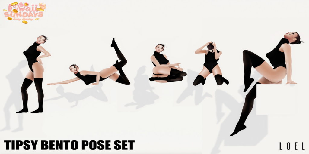 Tipsy Poses	&lt;a href=&quot;http://maps.secondlife.com/secondlife/Stargazer%20Galaxy/101/47/3118&quot;&gt;Teleport&lt;/a&gt;