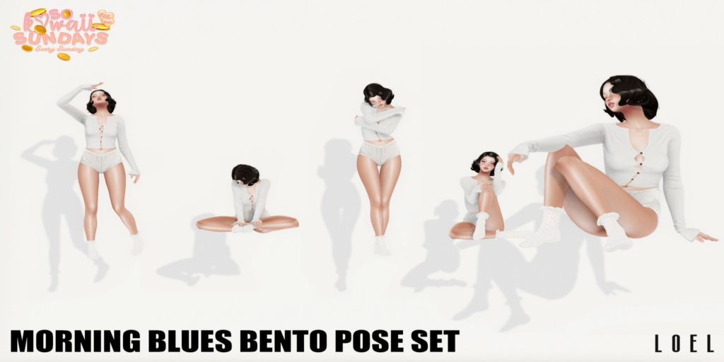 Morning Blues Poses	&lt;a href=&quot;http://maps.secondlife.com/secondlife/Stargazer%20Galaxy/101/47/3118&quot;&gt;Teleport&lt;/a&gt;
