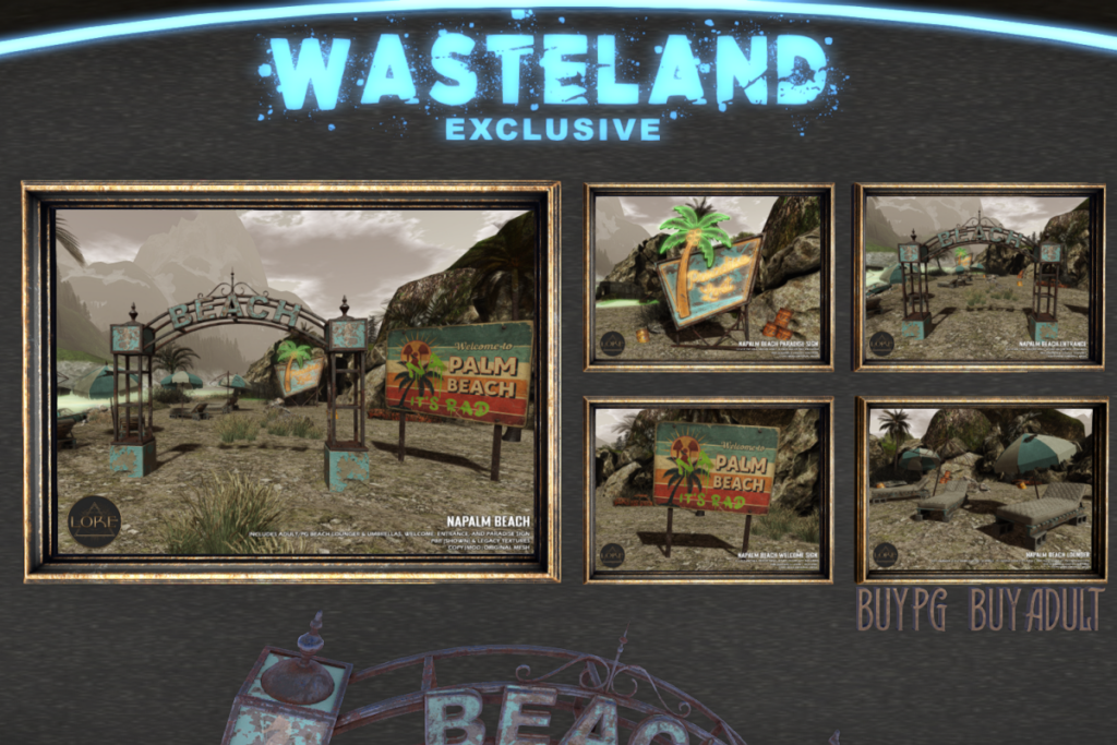 Napalm Beach Set, L$250-L$900 each/L$1200 FP