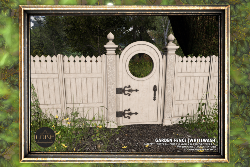 Garden Fence, L$350 each/L$1250 FP