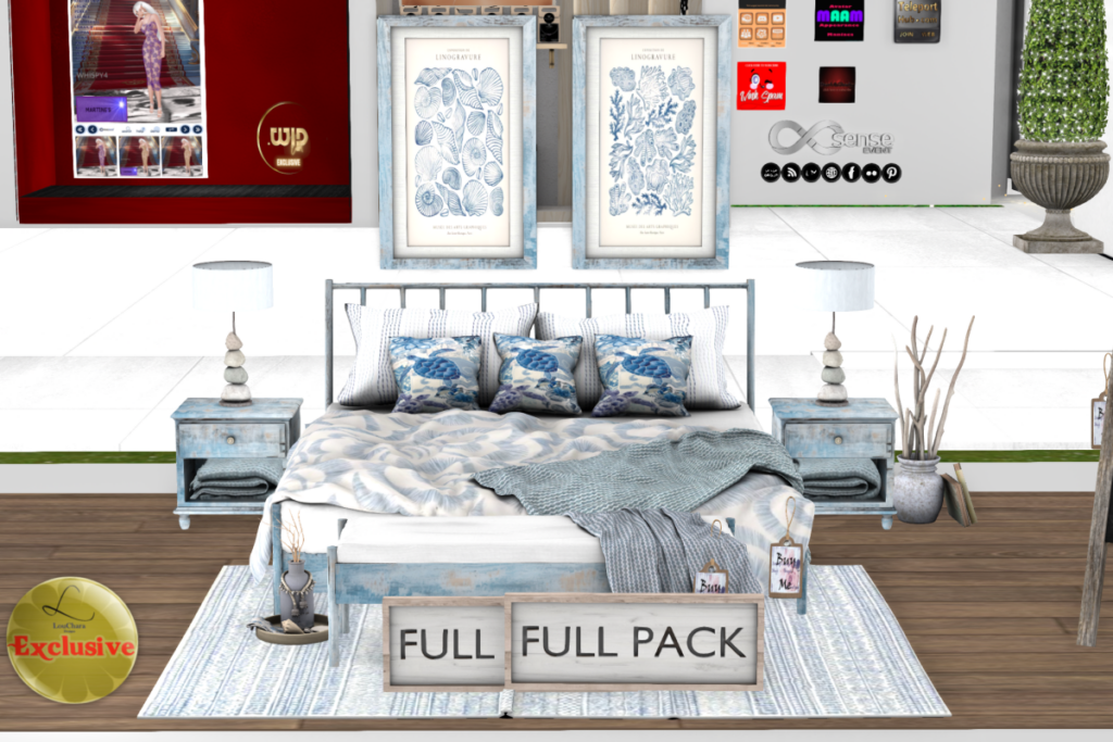 Bleu Decor Set, L$99-L$299 each/L$899 FP