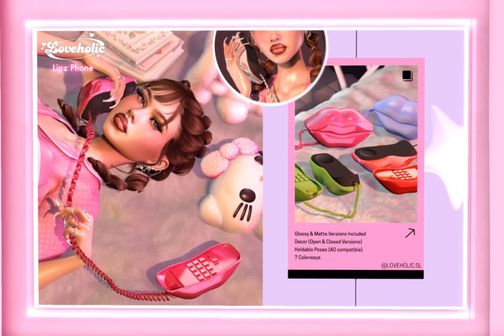 Lipz Phone Holdable &amp; Decor, L$250 each/L$850 FP