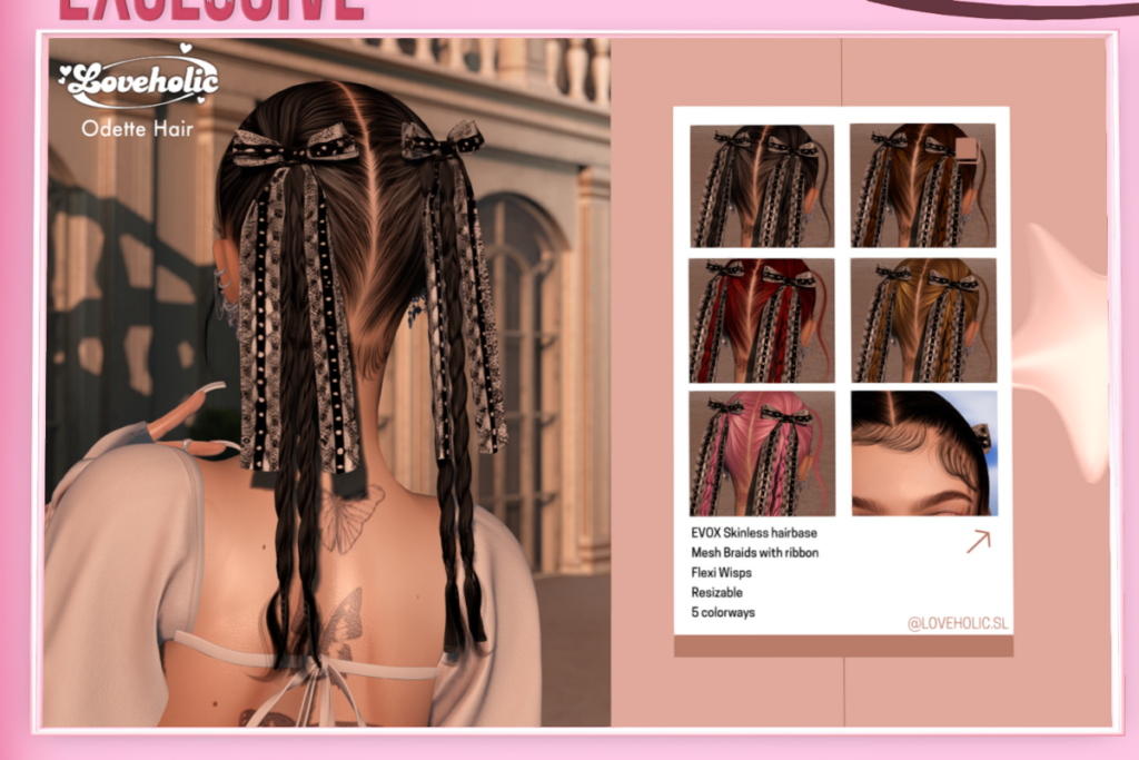 Odette Hair - EvoX, L$280 each/L$550 FP