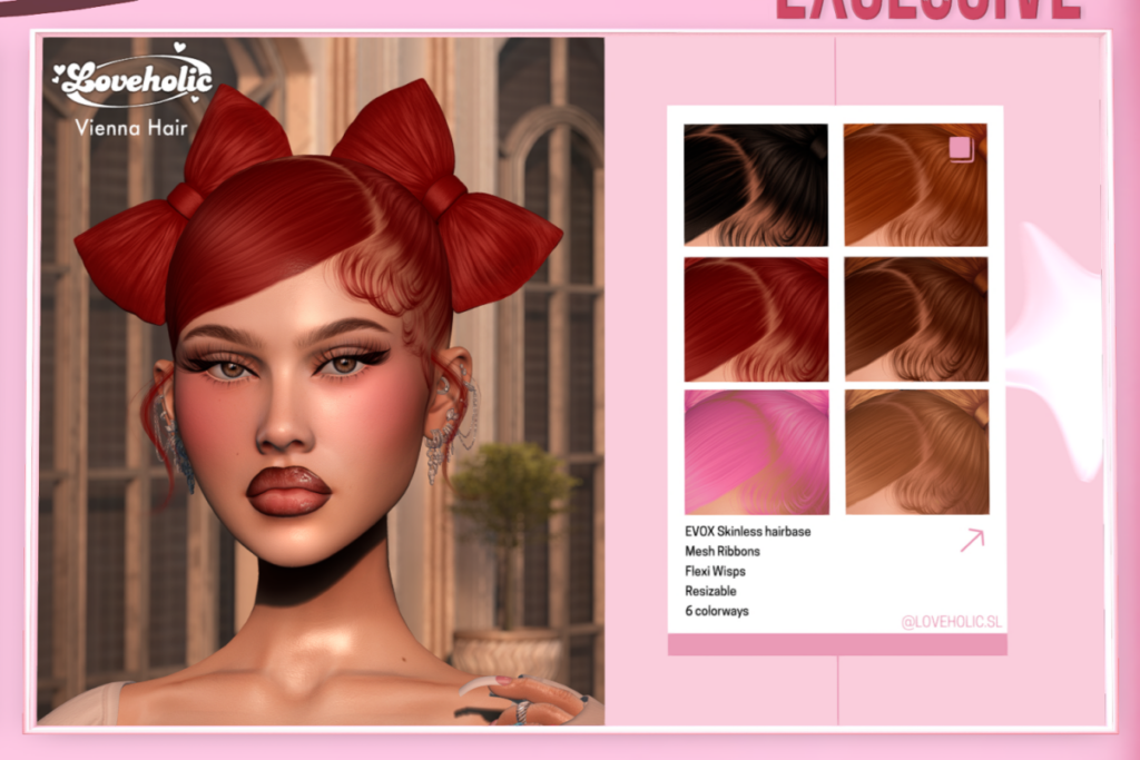 Vienna Hair - EvoX, L$280 each/L$550 FP