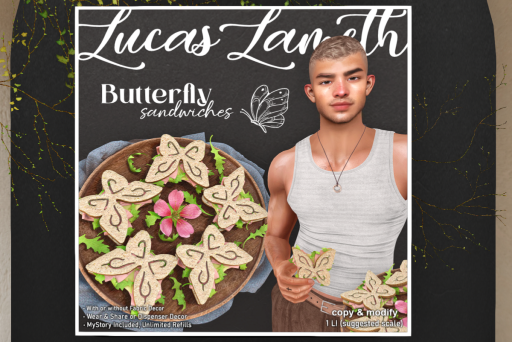 Butterfly Sandwiches Holdable and Decor, L$299
