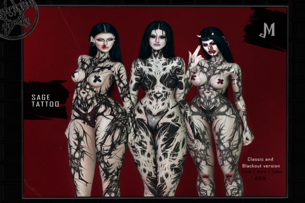 Sage Tattoo - BOM, L$300 each/L$500 FP