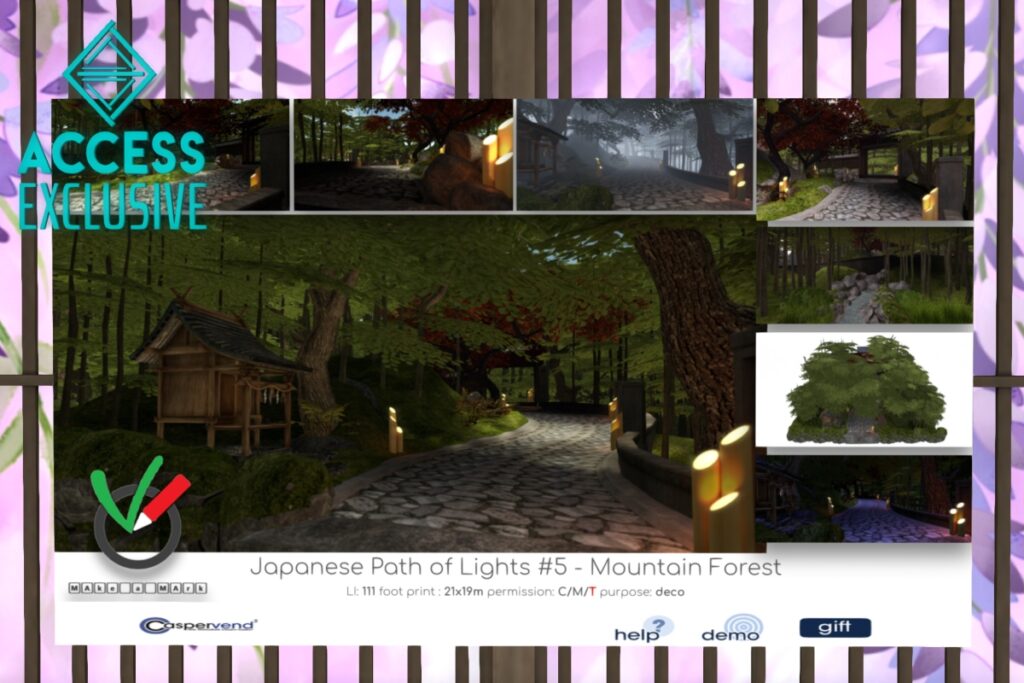 Japanese Path of Lights #5 Decor Set, L$249