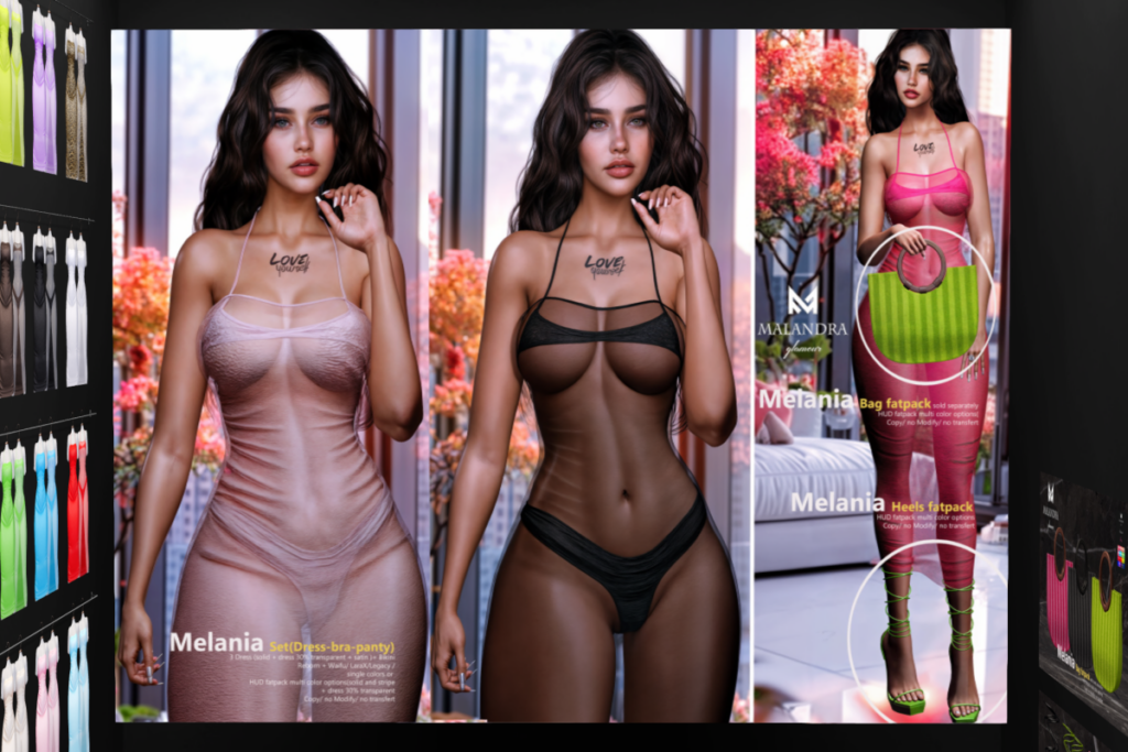 Melania Outfit - Legacy/MaitreyaX/Reborn/+mods, L$299 each/L$790-L$2450 each FP