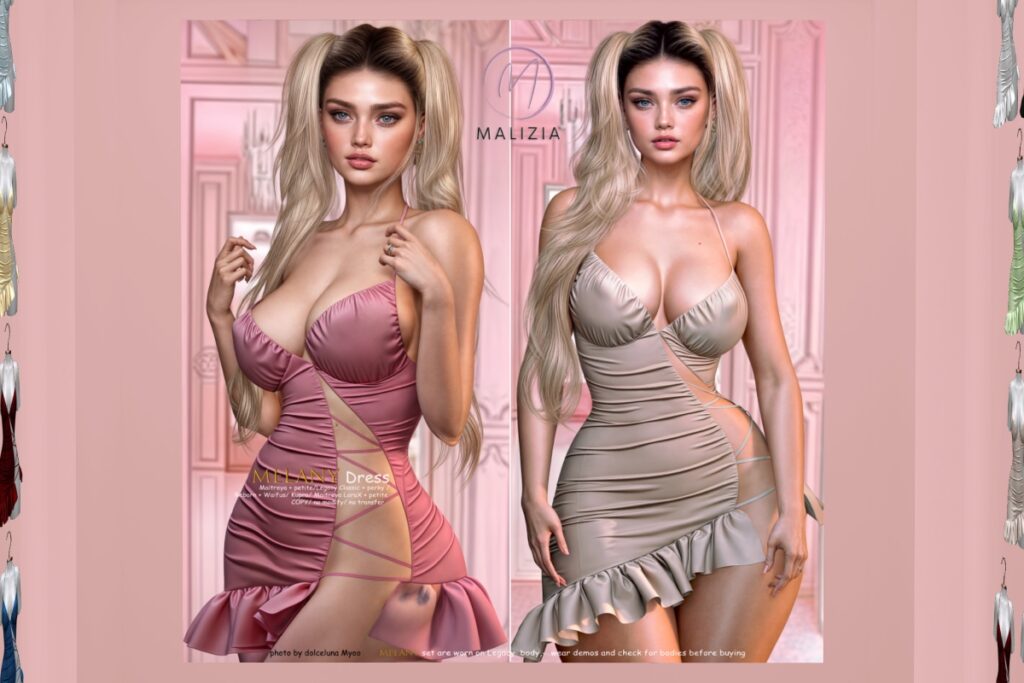 Melany Dress - Inithium/Legacy/Maitreya/Reborn/+mods, L$219 each/L$1499 FP