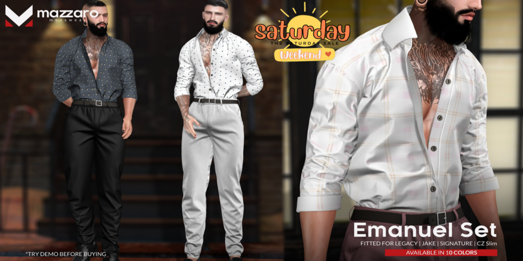 Emanuel Set - CZ Slim/Gianni/Jake/Legacy	&lt;a href=&quot;http://maps.secondlife.com/secondlife/Heartbreak/131/129/166&quot;&gt;Teleport&lt;/a&gt;