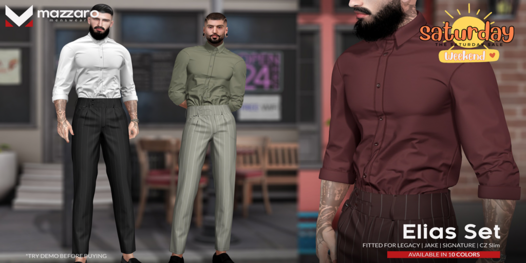 Elias Set - CZ Slim/Gianni/Jake/Legacy	&lt;a href=&quot;http://maps.secondlife.com/secondlife/Heartbreak/131/129/166&quot;&gt;Teleport&lt;/a&gt;