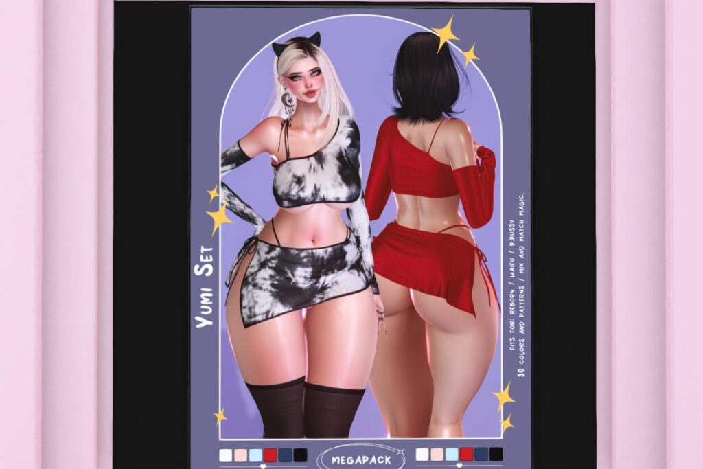 Yumi Top &amp; Skirt - Reborn/+mods, L$299 each/L$1750 each FP/L$3200 MP