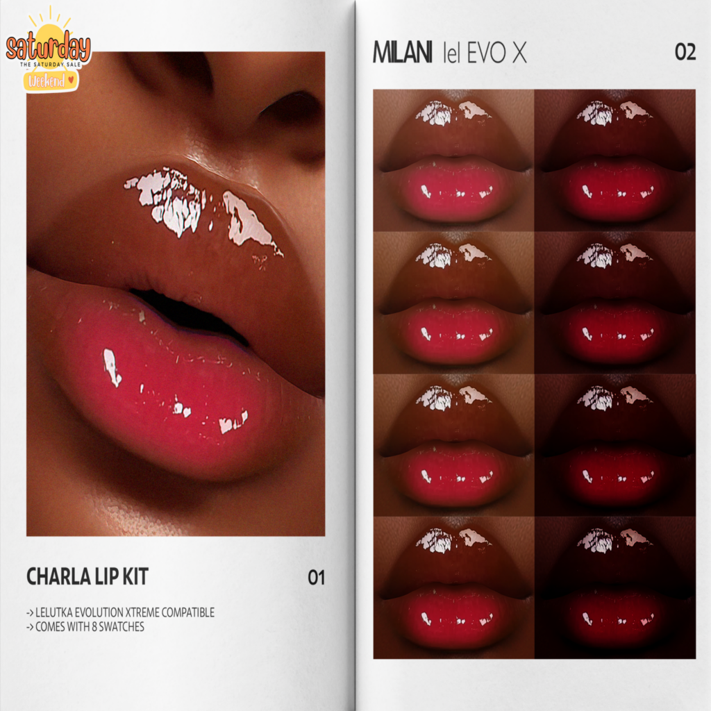 Charla Lipstick - EvoX	&lt;a href=&quot;https://maps.secondlife.com/secondlife/VELOUR/215/117/1503&quot;&gt;Teleport&lt;/a&gt;