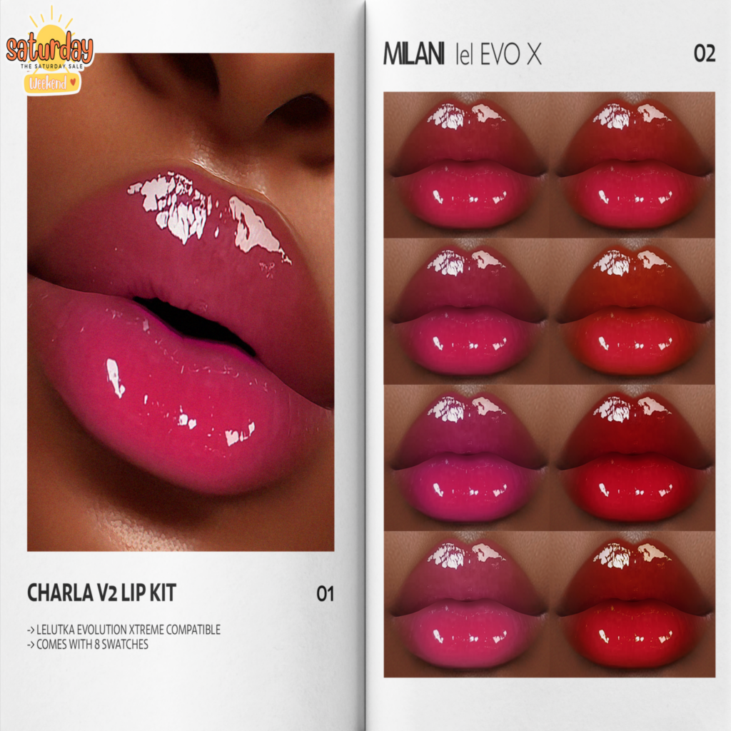 Charla V2 Lipstick - EvoX	&lt;a href=&quot;https://maps.secondlife.com/secondlife/VELOUR/215/117/1503&quot;&gt;Teleport&lt;/a&gt;