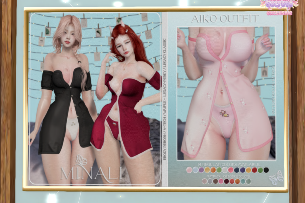 Aiko Outfit - Legacy/Reborn/+mods, L$199 each/L$1199 FP