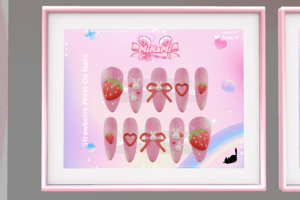 Strawberry Press On Nails - Legacy/Reborn, L$200