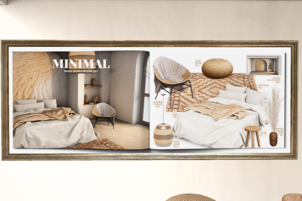 Wabi Boho Room Set, L$199-L$799 each/L$2599 FP