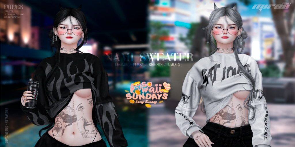 Nami Sweater - Legacy/MaitreyaX/Reborn/+mods	&lt;a href=&quot;http://maps.secondlife.com/secondlife/Hunters%20Sanctuary/109/184/1001&quot;&gt;Teleport&lt;/a&gt;