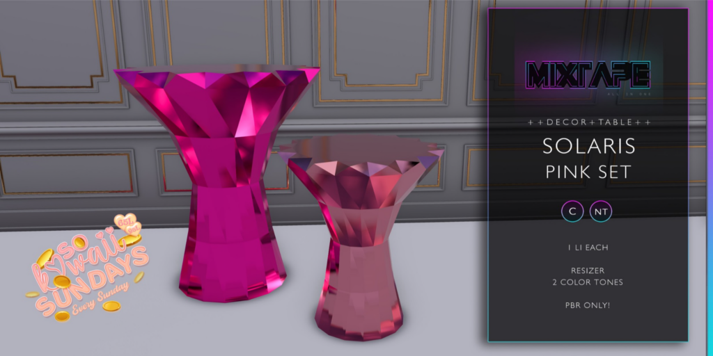 Solaris Decor	&lt;a href=&quot;http://maps.secondlife.com/secondlife/Lovely%20Day/83/196/201&quot;&gt;Teleport&lt;/a&gt;