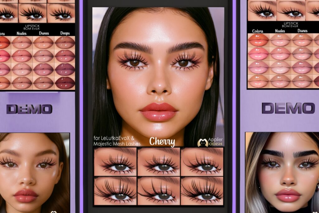 Cherry Lashes - EvoX/Modish Majestic, L$299 each