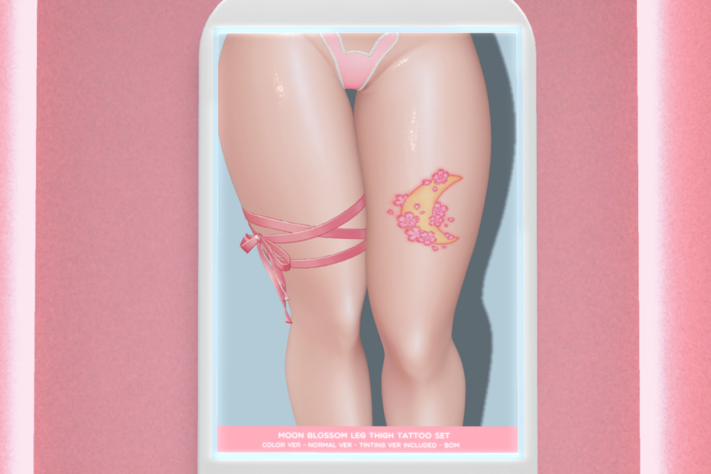 Moon Blossom Leg Thigh Tattoo Set - BOM, L$150