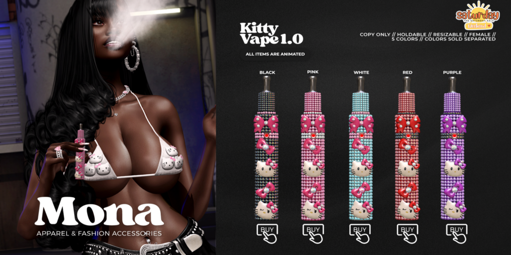 Kitty Vape 1.0 Holdable	&lt;a href=&quot;https://maps.secondlife.com/secondlife/Silver%20Moon/68/95/1001&quot;&gt;Teleport&lt;/a&gt;