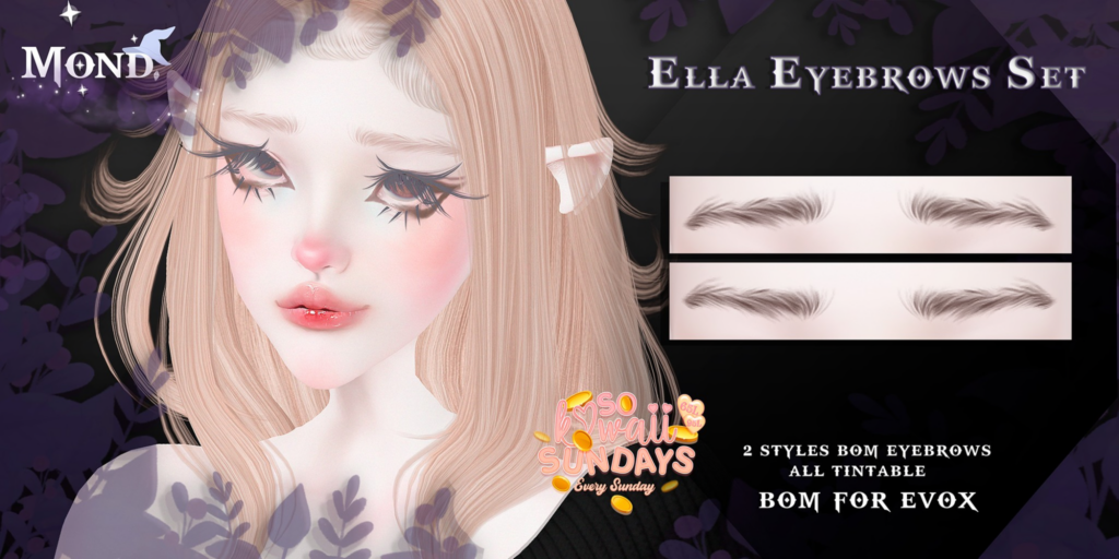 Ella Eyebrows - EvoX	&lt;a href=&quot;http://maps.secondlife.com/secondlife/Crocus%20Island/45/49/26&quot;&gt;Teleport&lt;/a&gt;