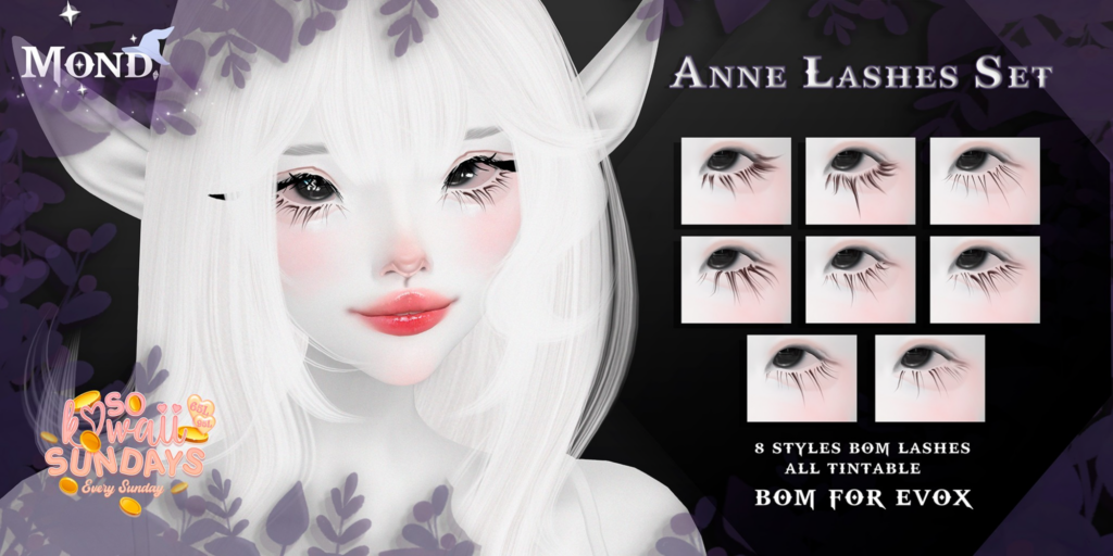 Anne Lashes - EvoX	&lt;a href=&quot;http://maps.secondlife.com/secondlife/Crocus%20Island/45/49/26&quot;&gt;Teleport&lt;/a&gt;