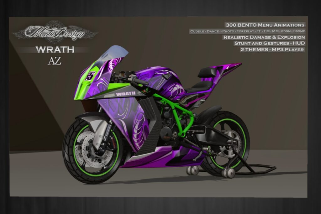 Wrath AZ Driveable Motorcycle, L$1500
