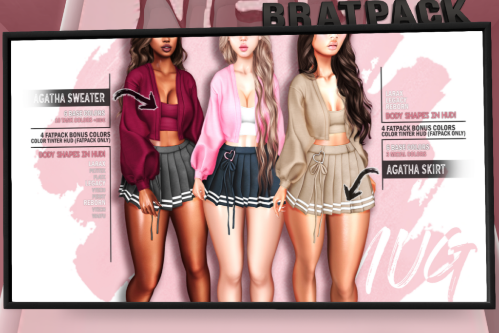 Agatha Outfit - Legacy/MaitreyaX/Reborn/+mods, L$299 each/L$1599 each FP/L$25999 MP