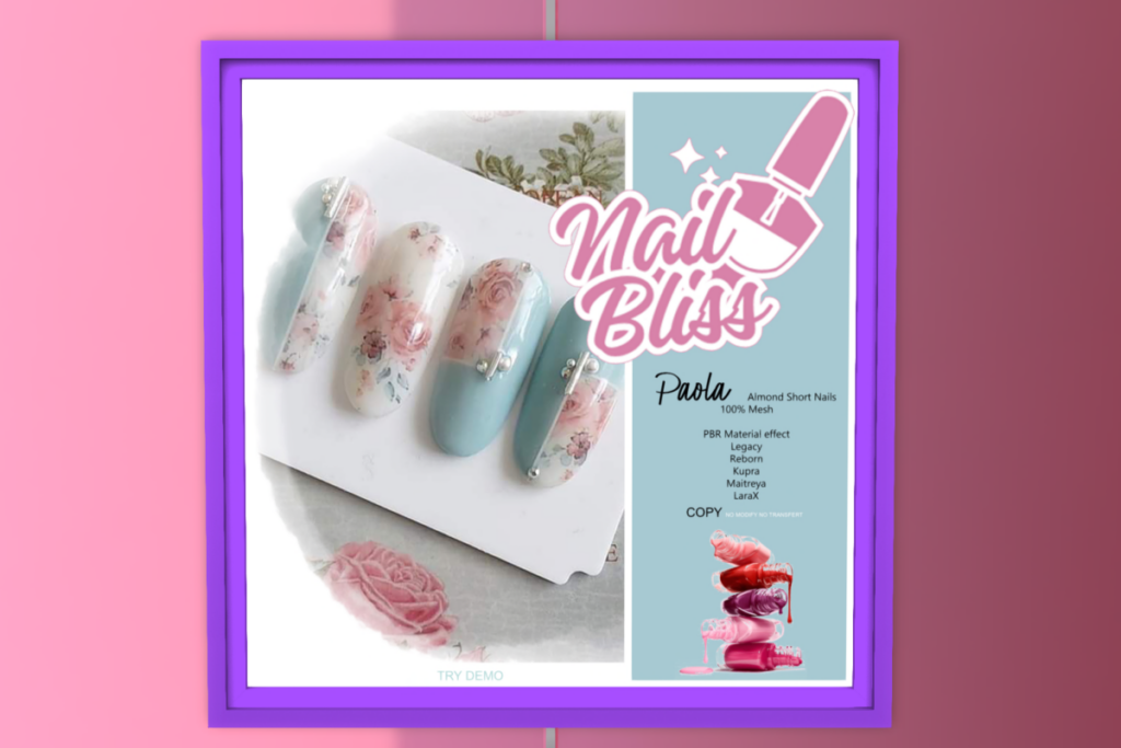 Paola Mesh Nails - Inithium/Legacy/Maitreya/Reborn/+mods, L$280