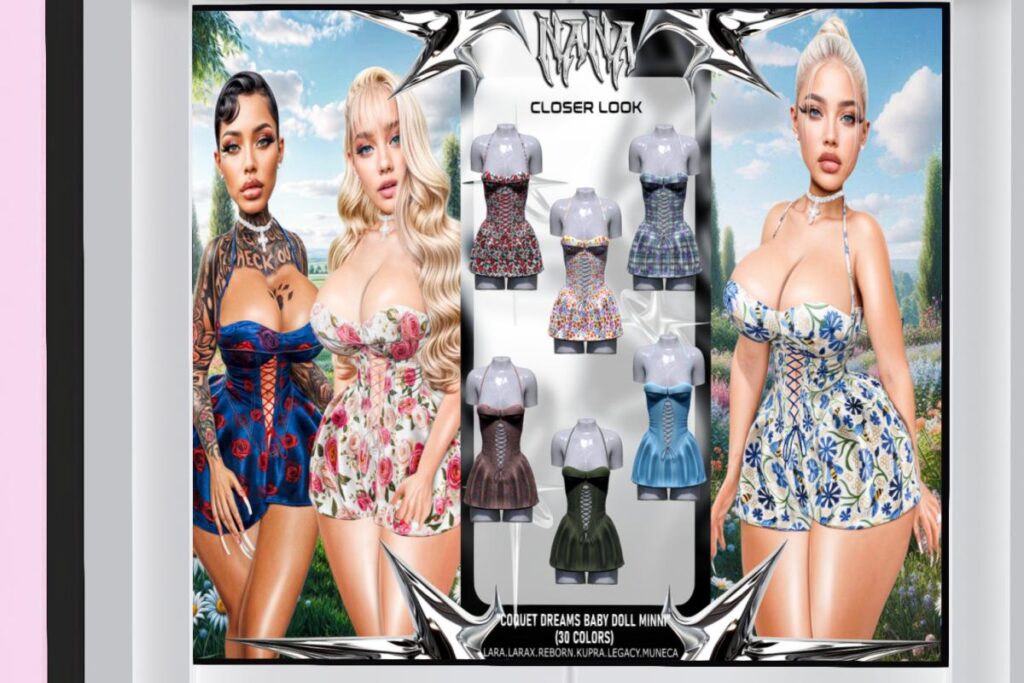 Coquet Dreams Dress - Inithium/Legacy/MaitreyaX/Reborn/Yentements/+mods, L$245 each/L$999 FP